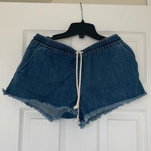 Aerie Drawstring Jean Shorts